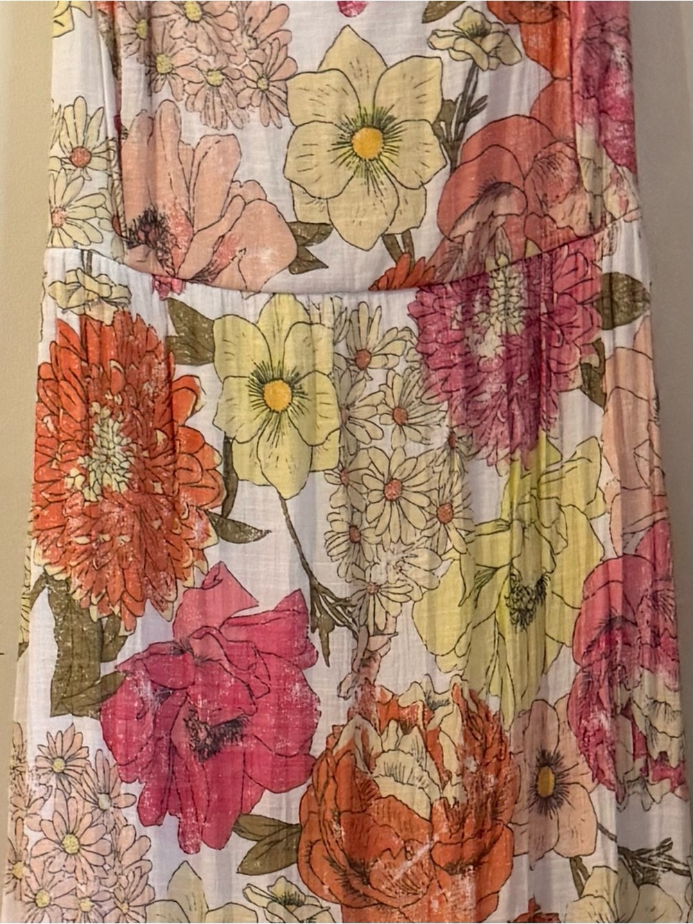 Lane Bryant Floral Maxi Dress in Pink, Orange & White - Picture 4 of 8